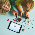 Tractor de ferma rosu cu remorca si oi, 60461, 116  piese - imagine 6