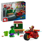 Iron Man cu motocicleta si Hulk, 76287, 68  piese